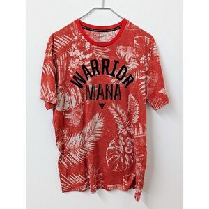 Mens Under Armour Warrior Mana Red Headgear Shirt Hawaiian Project Rock Large